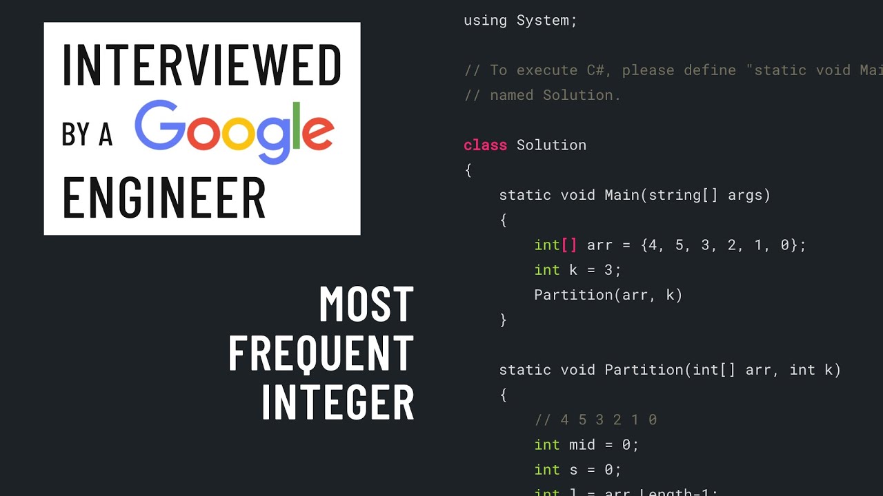 Most frequent integer: Java interview with a Google engineer