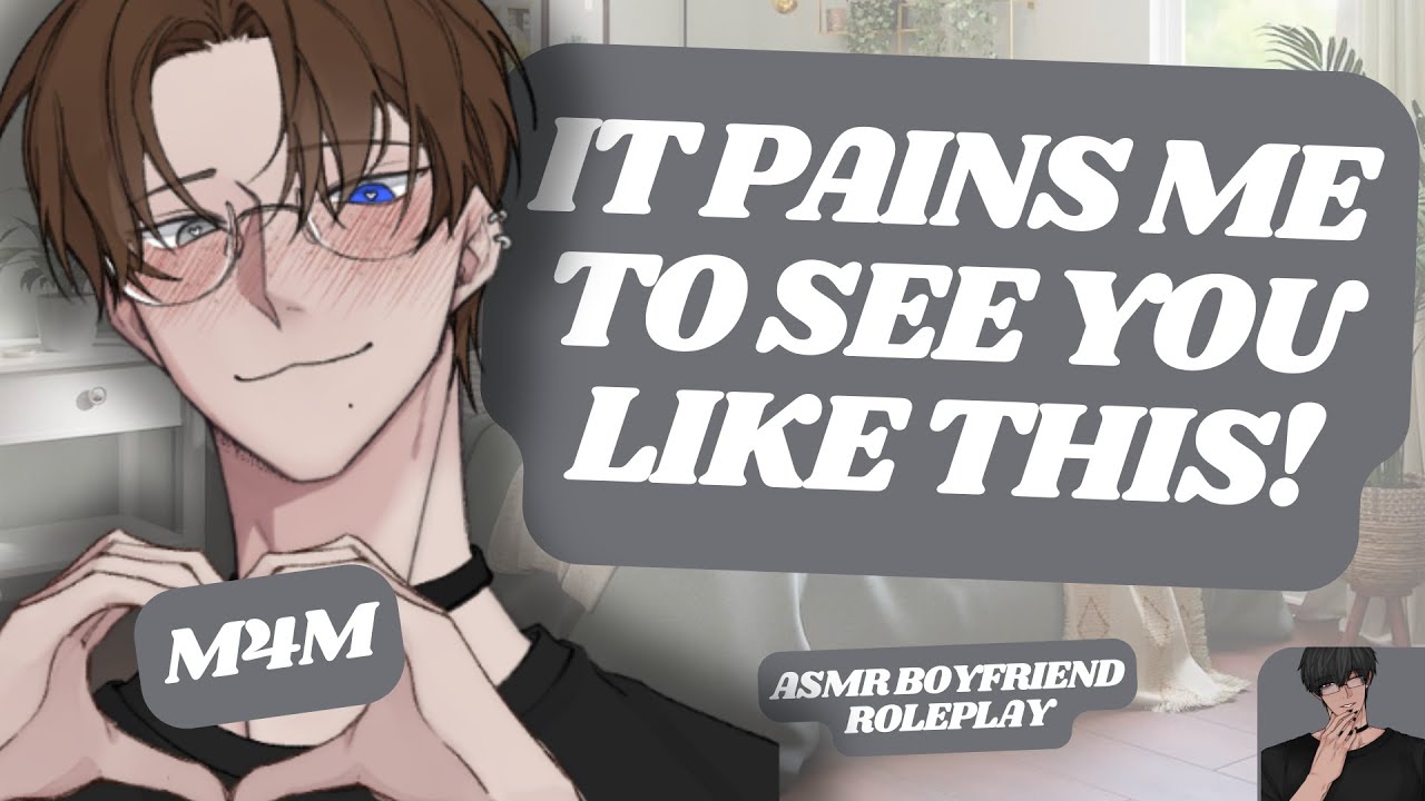 [ASMR RP] Твой нежный парень-домохозяйка утешает своего парня, находящегося в стрессе (тебя!) [M4...