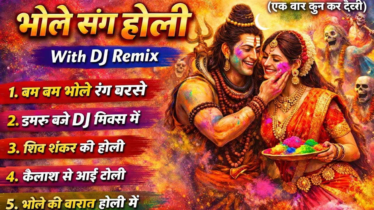 भोले संग होली 2026 | Best Shiv Holi DJ Remix Songs| Special Holi | Holi Bhajans | Shiv Bhajan 