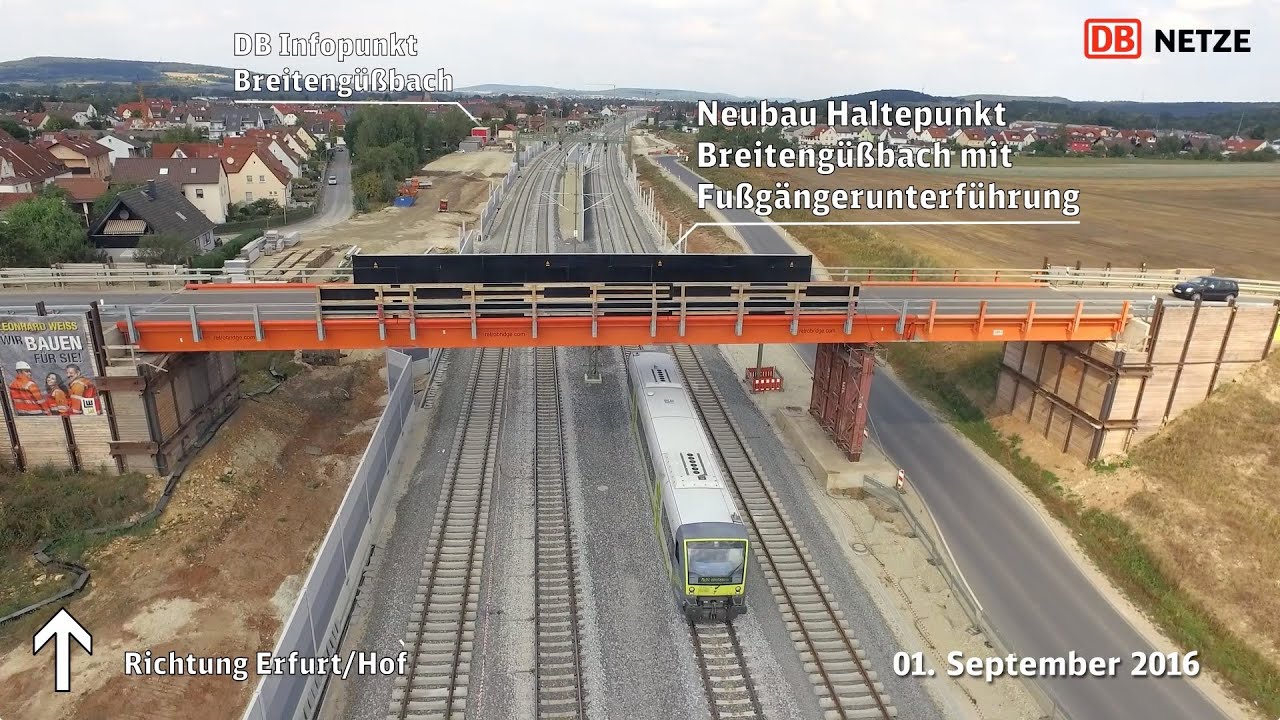 4-gleisiger Ausbau Hallstadt–Ebensfeld: Baufortschritt bis zur 2-gleisigen Inbetriebnahme