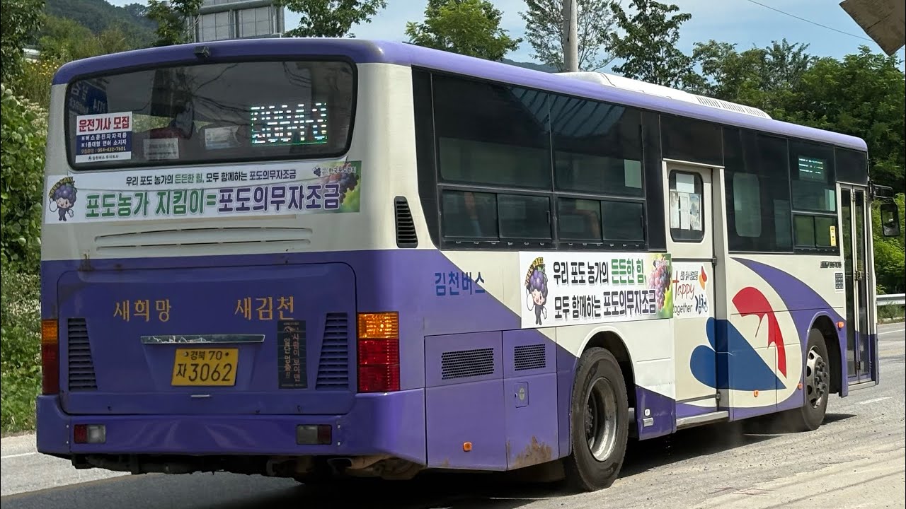 김천 김천버스 3062호 김천884-3번 버스 주행영상 (김천시외버스터미널~하강)