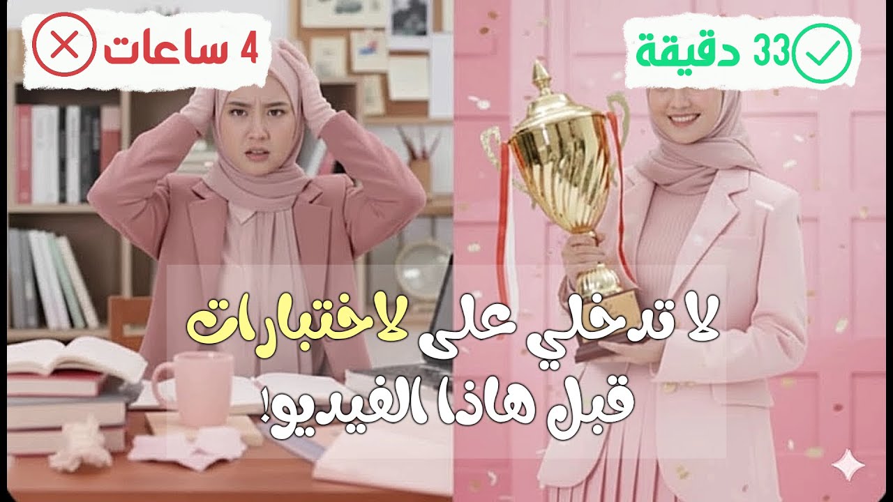 وداعاً للتراكمات! 🛑 سر الـ 33 دقيقة الذي سيجعلكِ تنهين دروسكِ قبل رمضان وتتفوقين! 🏆✨