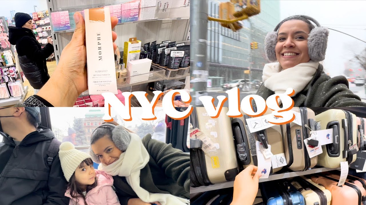 DIA DE NEVE EM NOVA YORK, cafés legais, preço de mala e maquiagem na TJ Maxx e vida em Nova York!