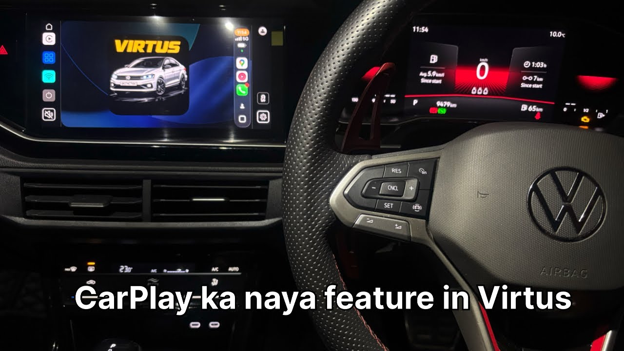 Volkswagen Virtus mein CarPlay ka Naya Feature 🔥 | Smart Driving Experience 🚗📱