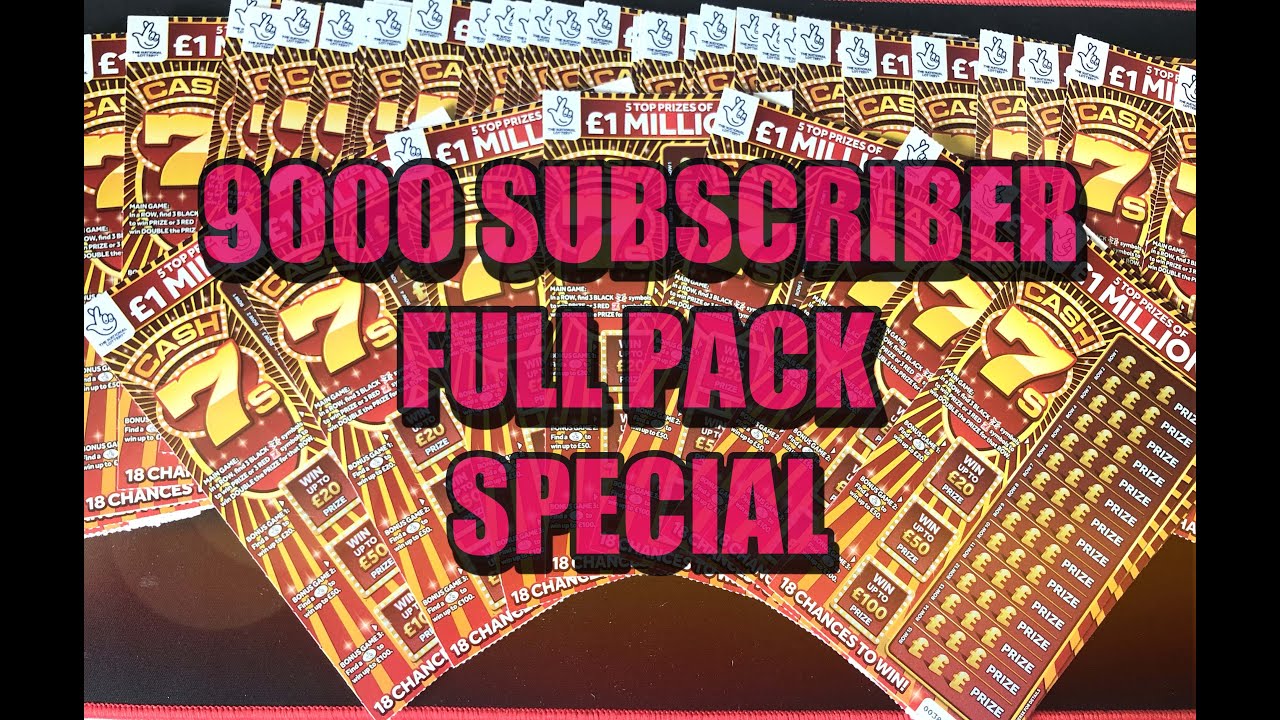 9K Subscriber Special Full Pack of New ScratchCards *CASH 7'S*