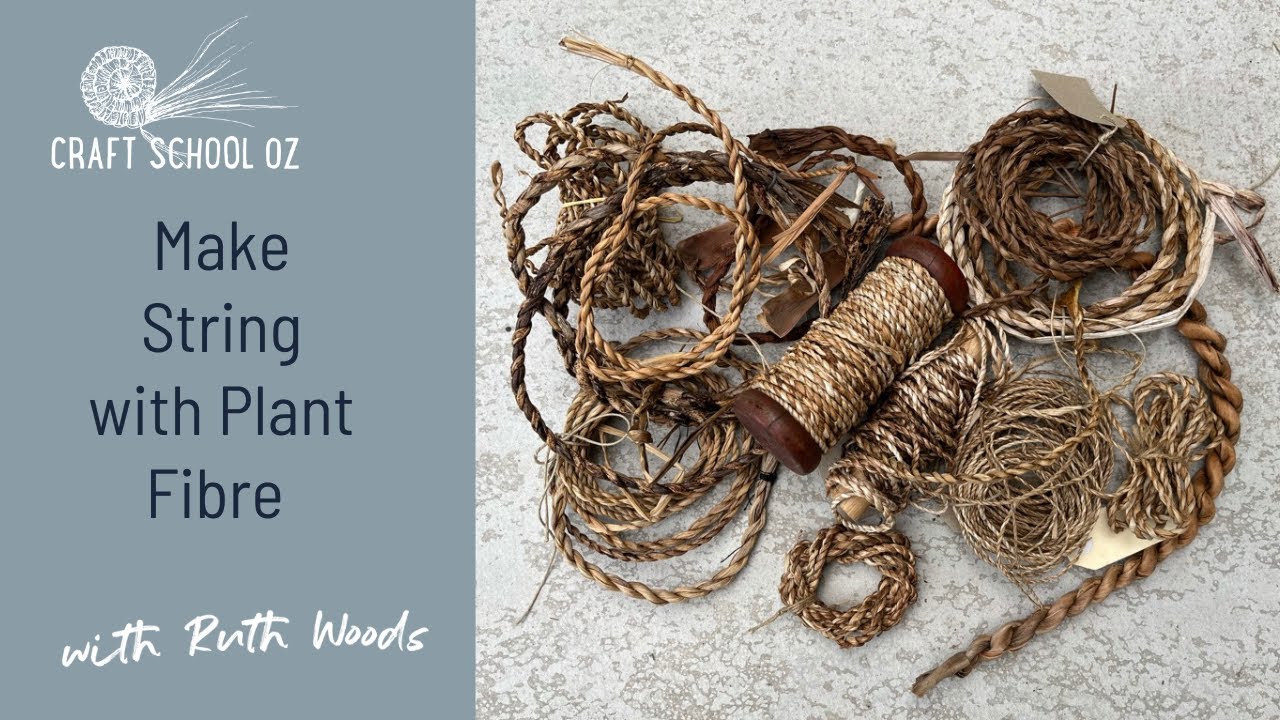 making string with plant fibre