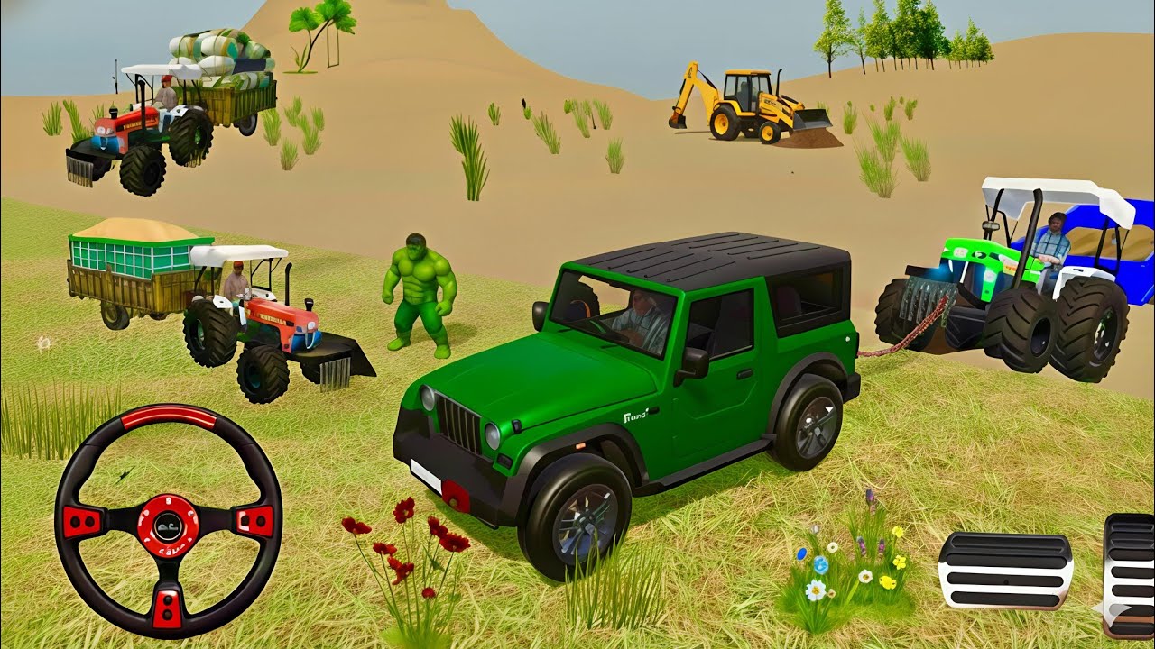 🔴Drive JCB and Uploading 🪨🏗Stone From Dumper🌋 Truck in Game #truck​ #jcb​ #tractor​ #dumper​ #games​