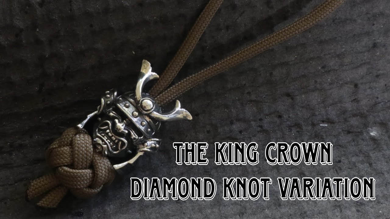 HOW TO MAKE KING CROWN DIAMOND KNOT VARIATION, EASY PARACORD TUTORIAL, DIY.