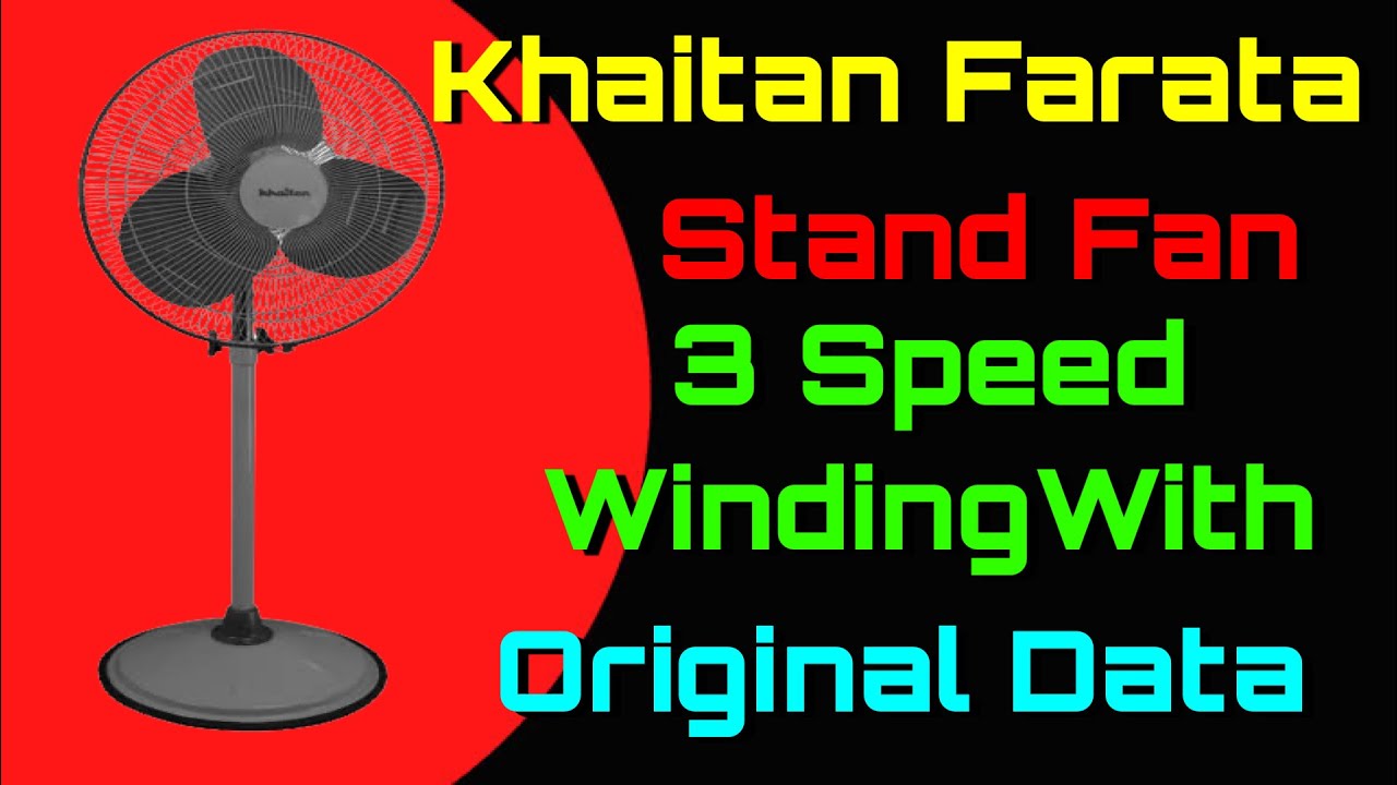 Khaitan Farata Stand Fan 3 Speed Winding