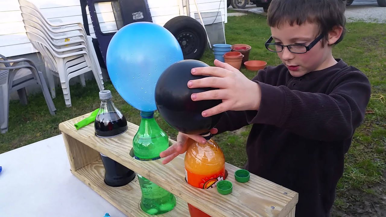 Mentos and pop blow up a balloon! !!!