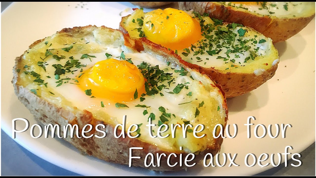 ❥ Pommes de terre au four farcie aux oeufs.