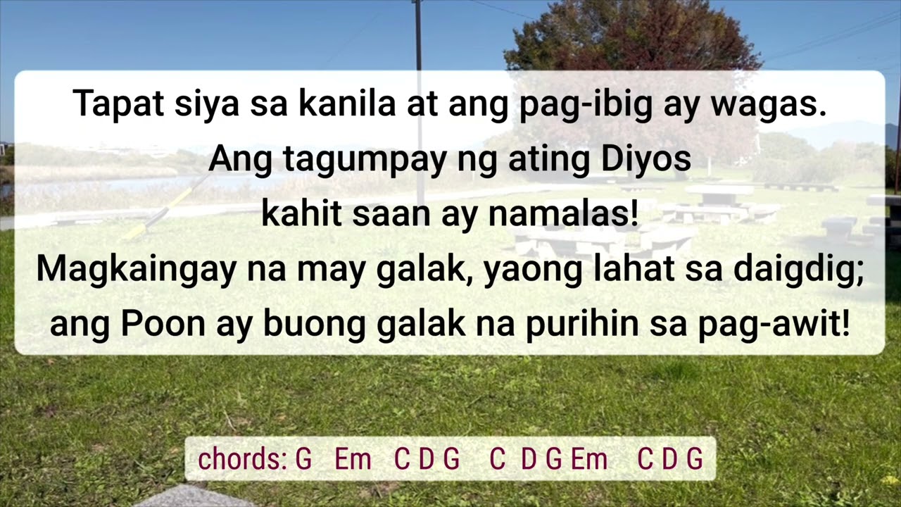 Salmong Tugunan Salmo 97 “Kahit Saa’y Namamalas Tagumpay ng Nagliligtas.” (2026 Jan. 18)
