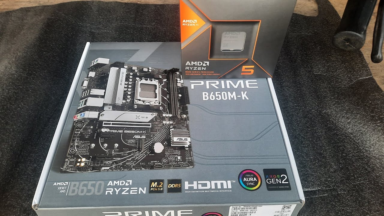 ASUS PRIME B650M-K ryzen 5 8600g  unboxing The new PC update
