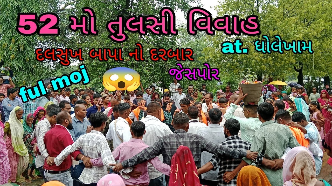 #52 મો તુલસી વિવાહ  આગમન 🌲at.જેસપોર થી ધોલેખામ📍🌄#subscribe 😍♥️🌺