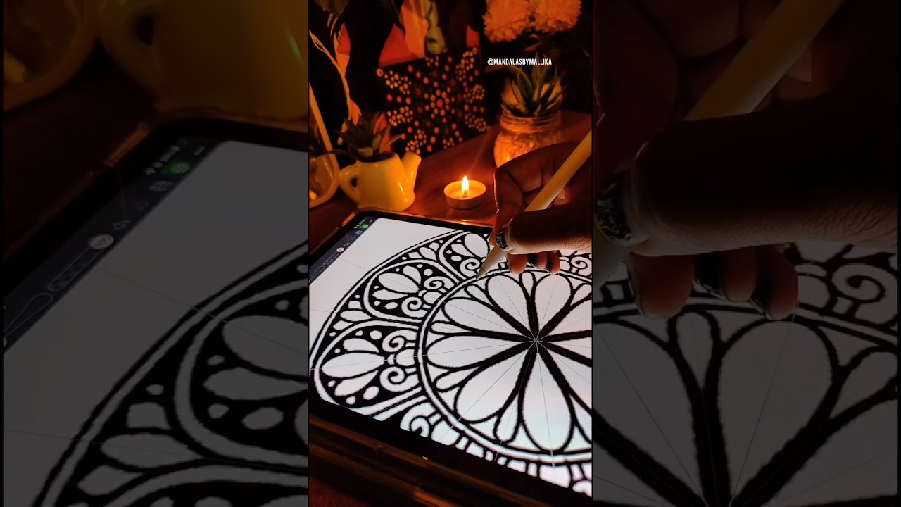 Mandala Coloring Video |#shorts | Procreate Art| Ipad Art | Satisfying Art Challenge #digitalmandala