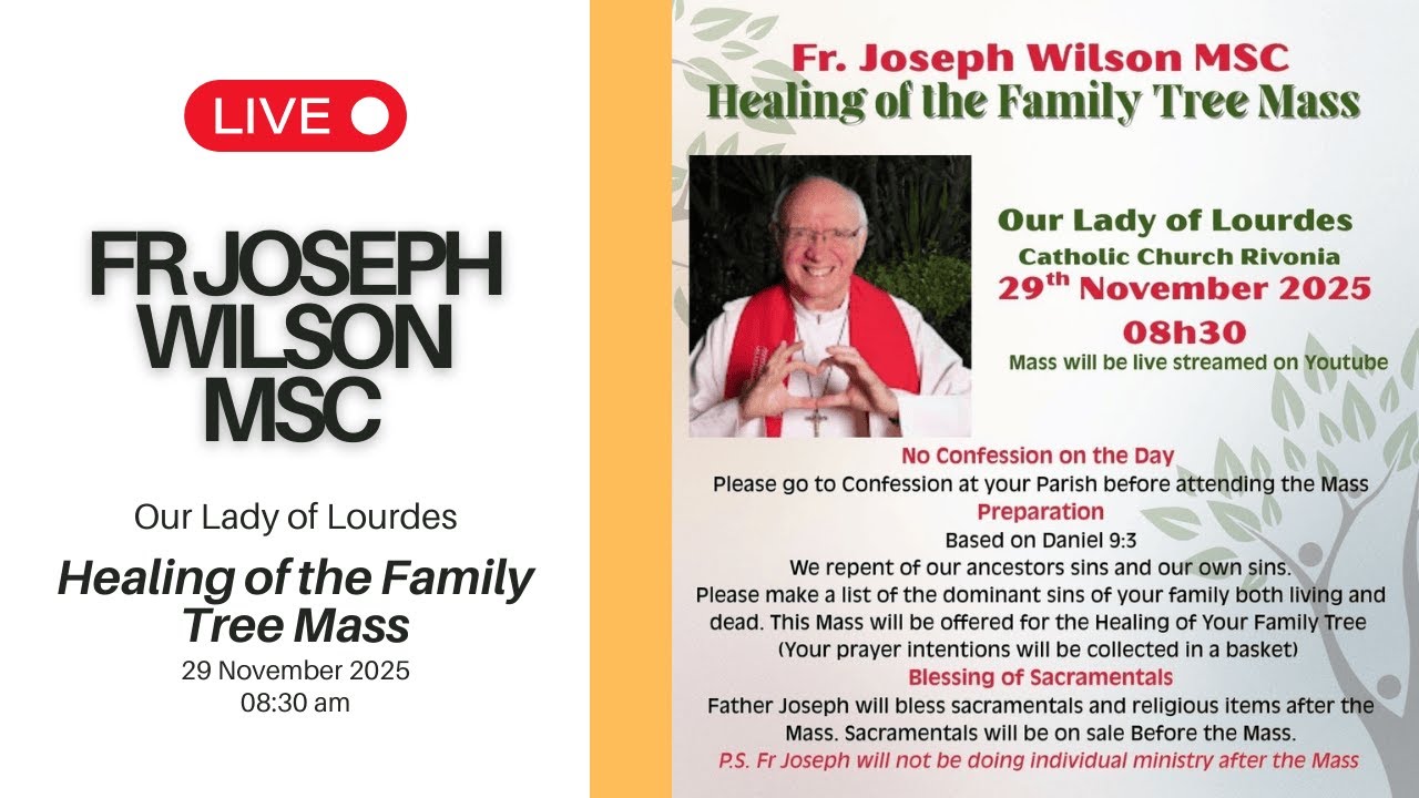 🔴 Fr. Joseph Wilson MSC - Healing of the Family Tree 29 November 2025