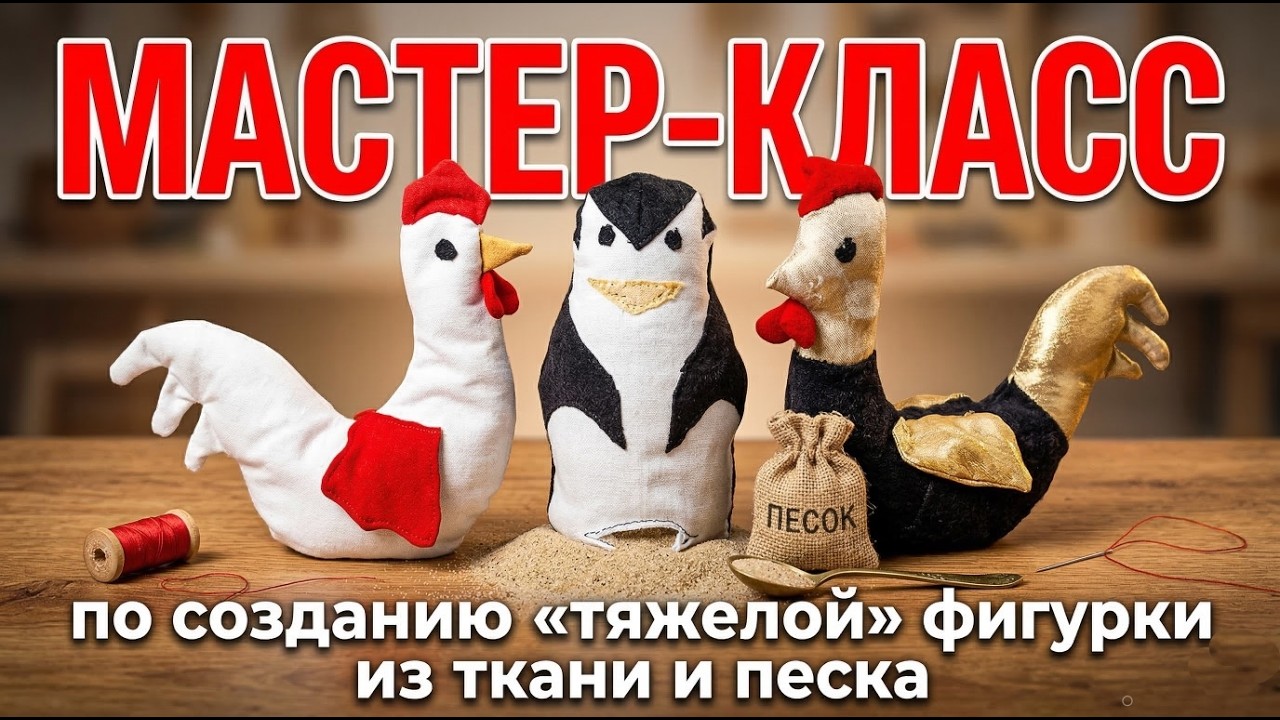 Нескучное рукоделие в мороз: Мастер-класс по созданию «тяжелой» фигурки из ткани и песка