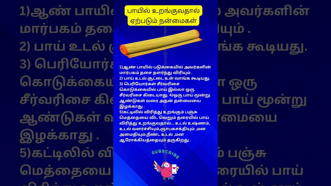 பாயில் உறங்குவதால் ஏற்படும் நன்மைகள்  #shorts #romance #couples 479