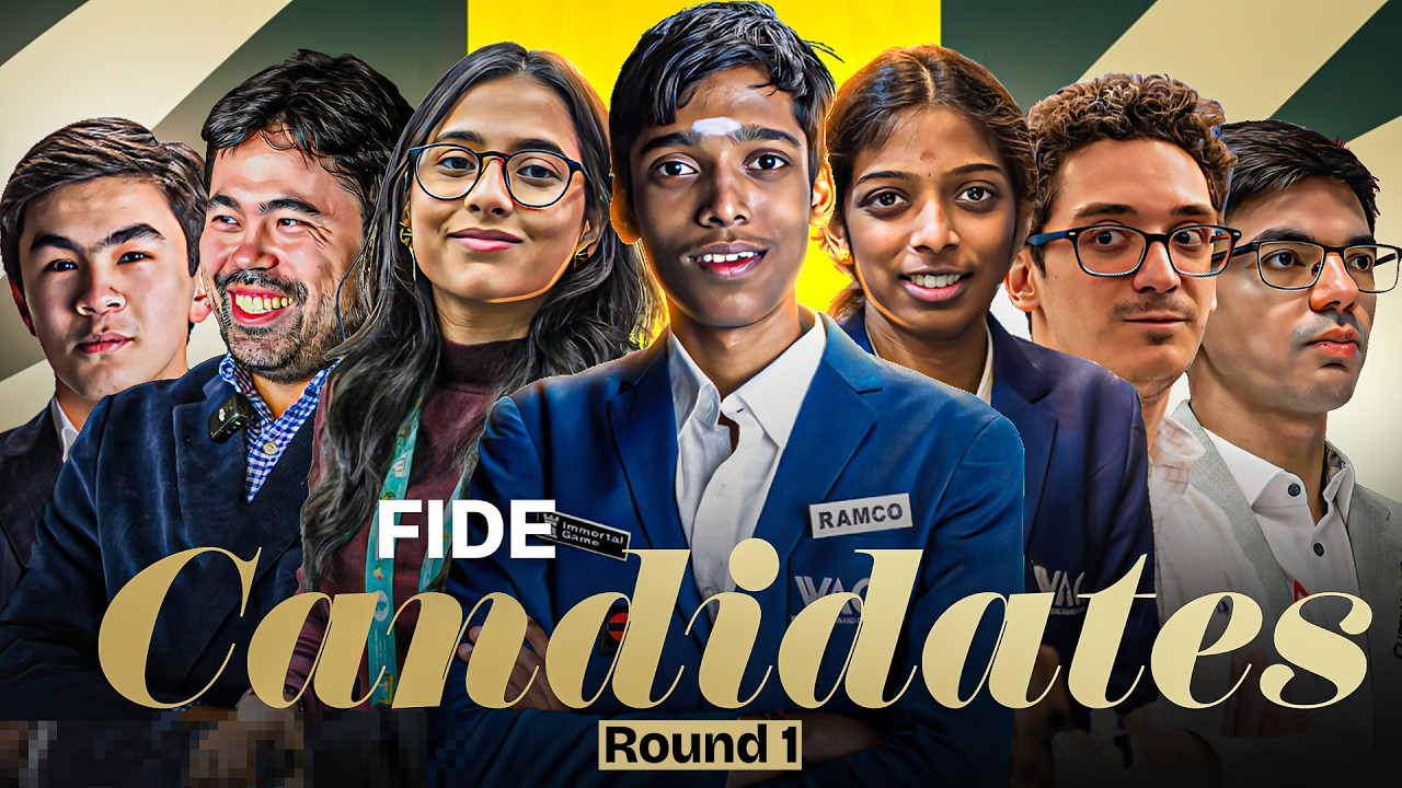 FIDE Candidates 2026 | Round 1 | Pragg vs Anish, Vaishali vs Bibisara, Divya vs Muzychuk