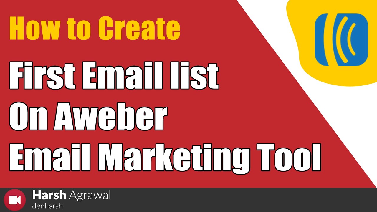 How to Create First Email list on Aweber Email Marketing Tool