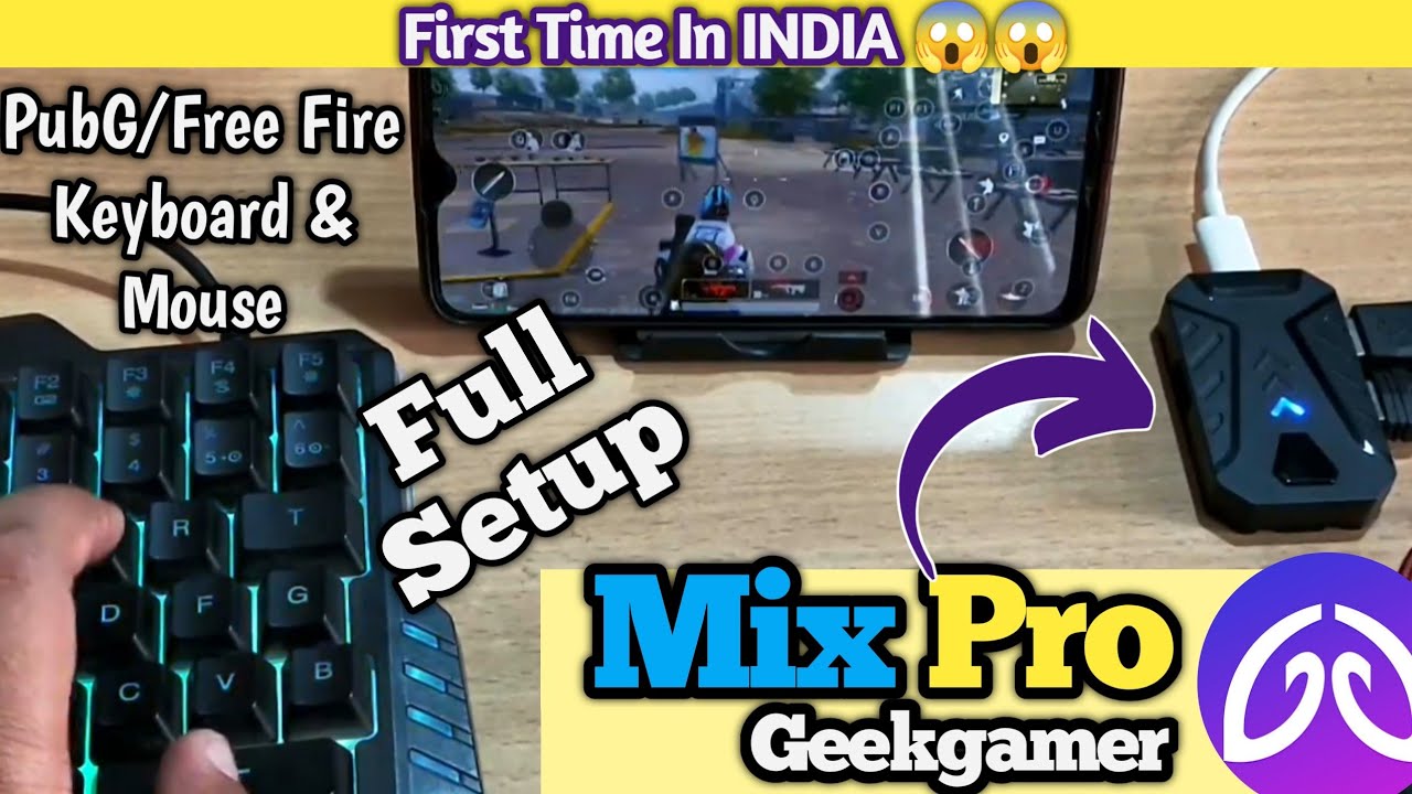 Mix Pro Converter 🔥Unboxing & Setup | Play FREE FIRE/PUBG Keyboard Mouse with GeekGamer