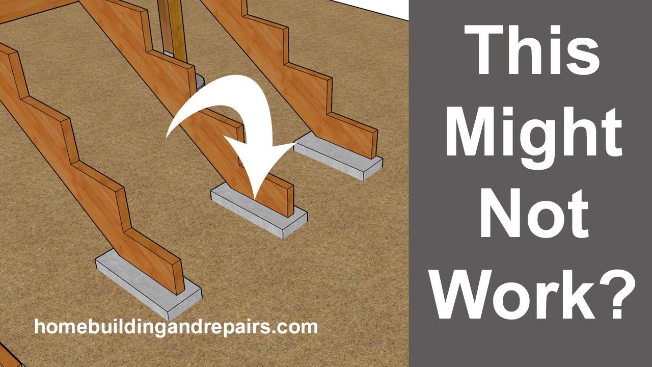 Future Stair Building Problems From Using Small Structural Support Footings - Construction Education