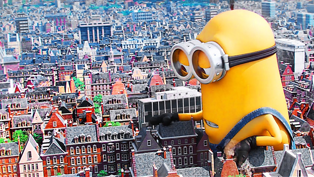 Giant Minion in the the City! | MINIONS Best Scene 💛🌀 4K