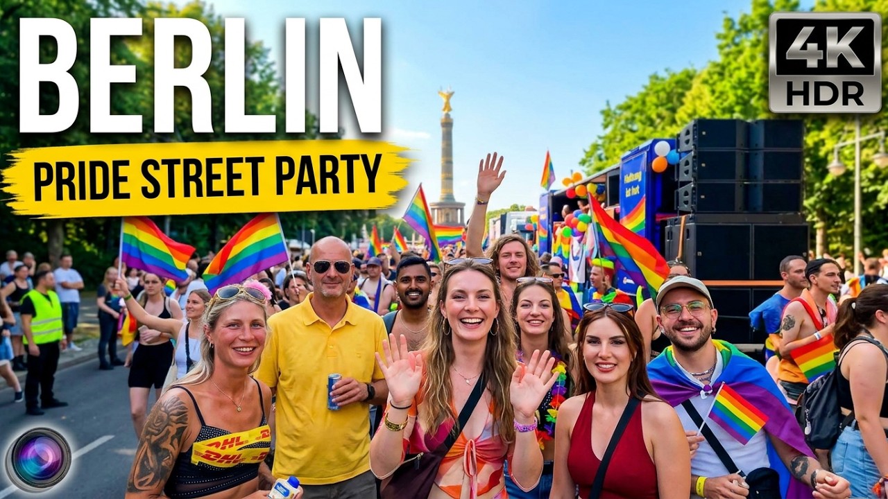 CSD Berlin Pride Parade 2026: 4K HDR Walk &ndash; Street Party Finale (Part 3)