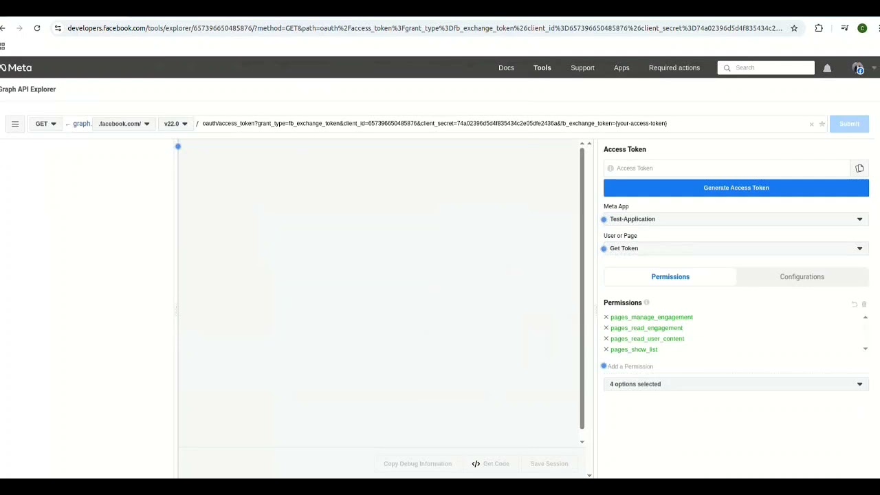 Generate Long Live Access Token for Facebook Apps
