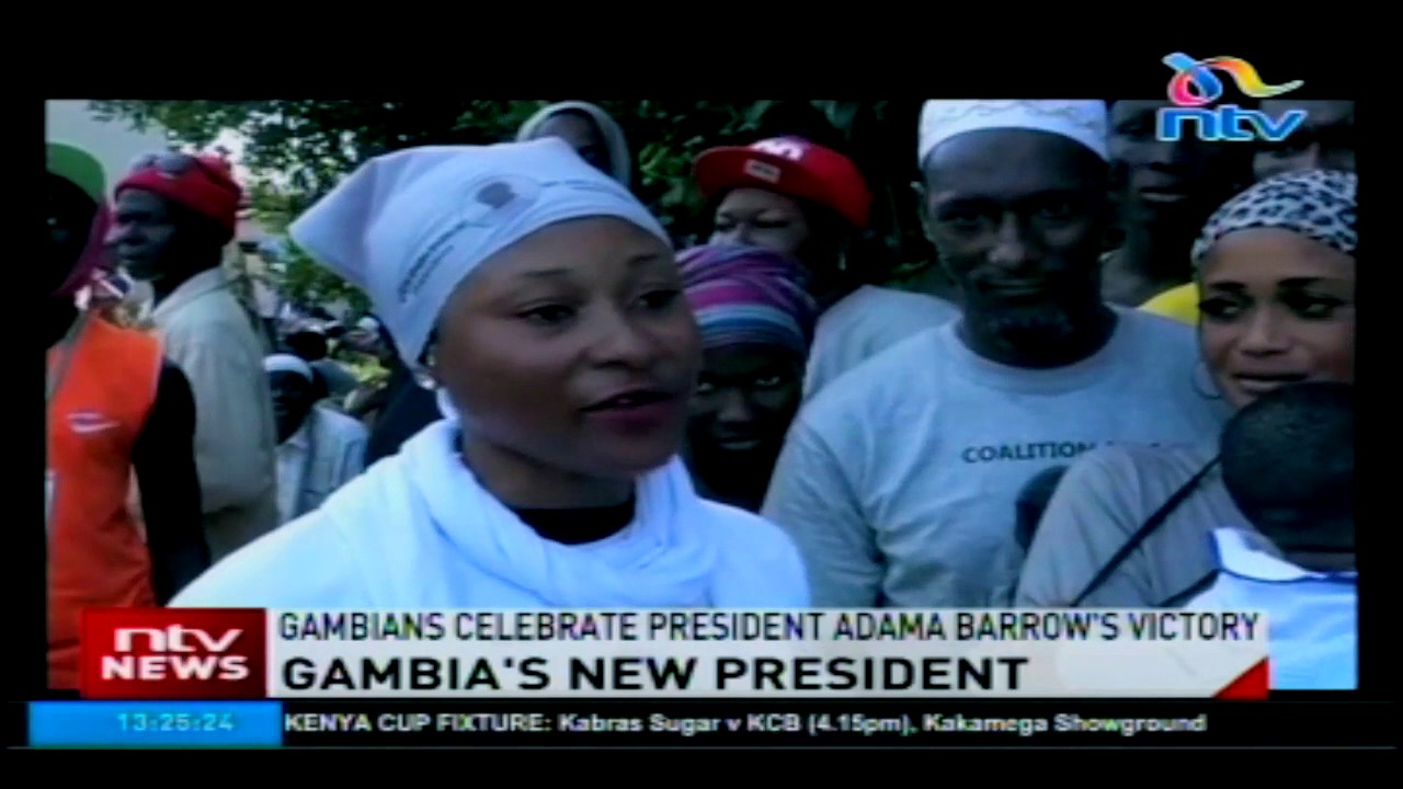 Gambians celebrate Adama Barrow's presidential victory