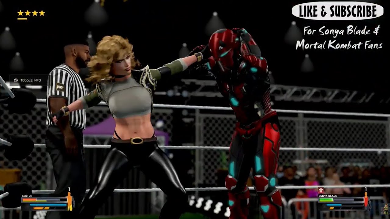 W2 K25 Mortal Kombat Intergender Mixed fight -  Sonya Blade (Mk Deadly Alliance costume) vs Sector