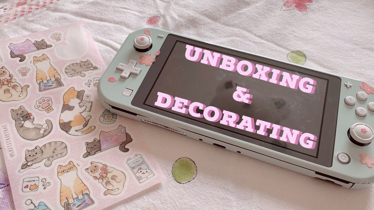 Unboxing & Decorating My Nintendo Switch Lite (all just so I can play animal crossing)