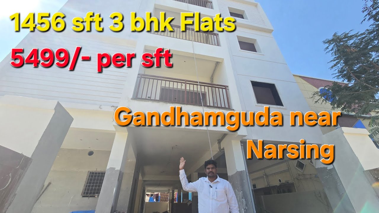 Brand new 1456 sft 3 bhk Flats forsale in Gandhamguda near Narsing Gachibowli #Hyderabad 