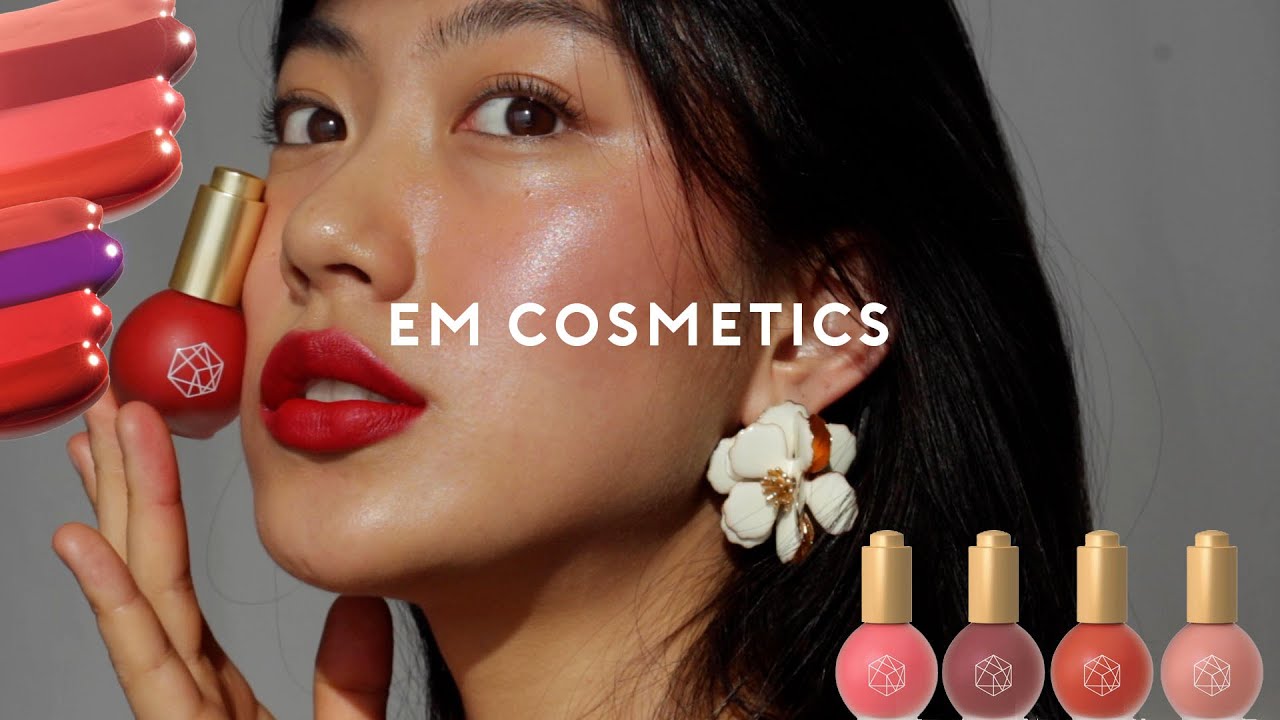 Em cosmetics Color Drops Serum Blush Swatches & Demo  | Collab with Matilda on Video