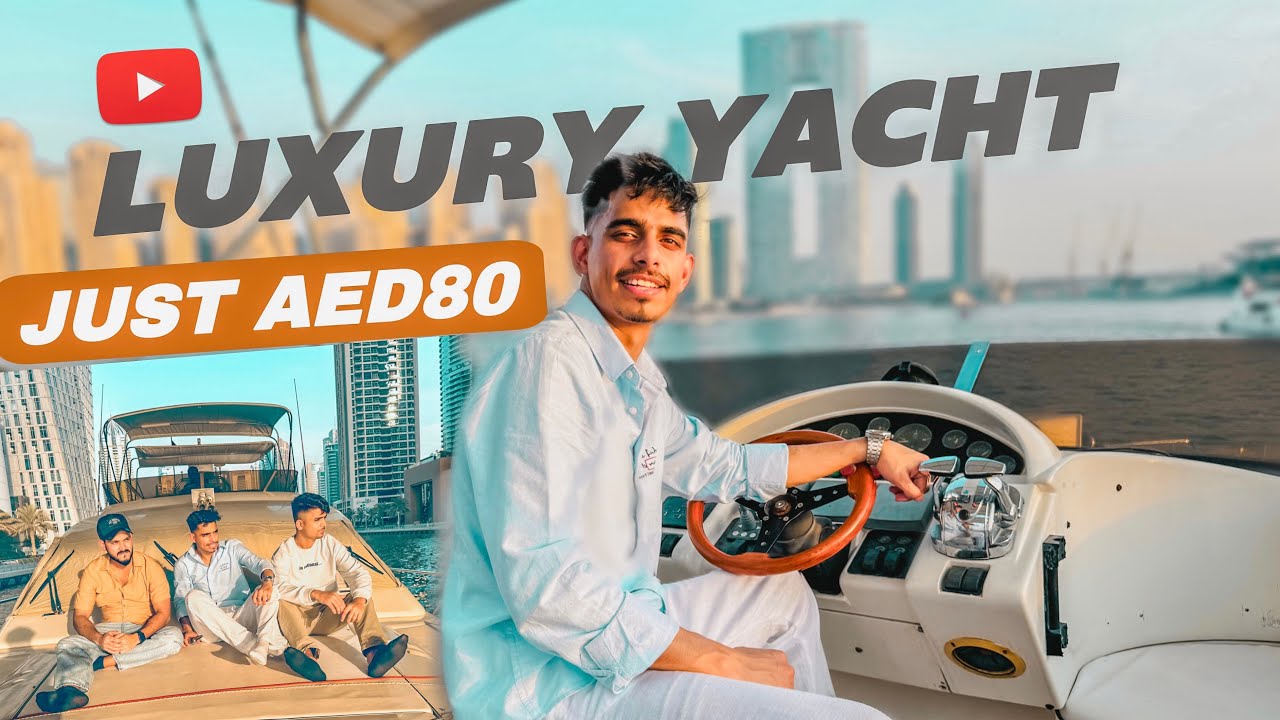 RENT A LUXURY YACHT JUST IN AED 80 😱  DUBAI MARINA | BJ JAKHU