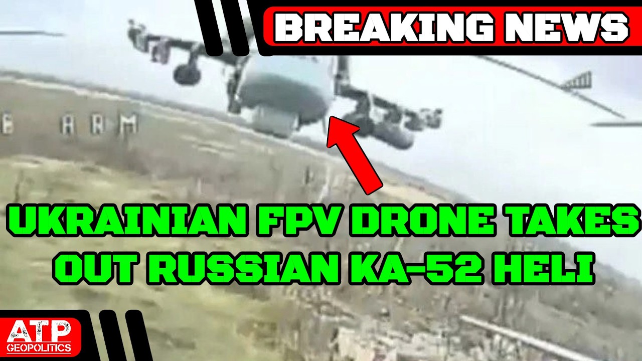 СРОЧНО: Украинский FPV-дрон сбил российский ударный вертолет Ка-52. Запечатлено на видео!