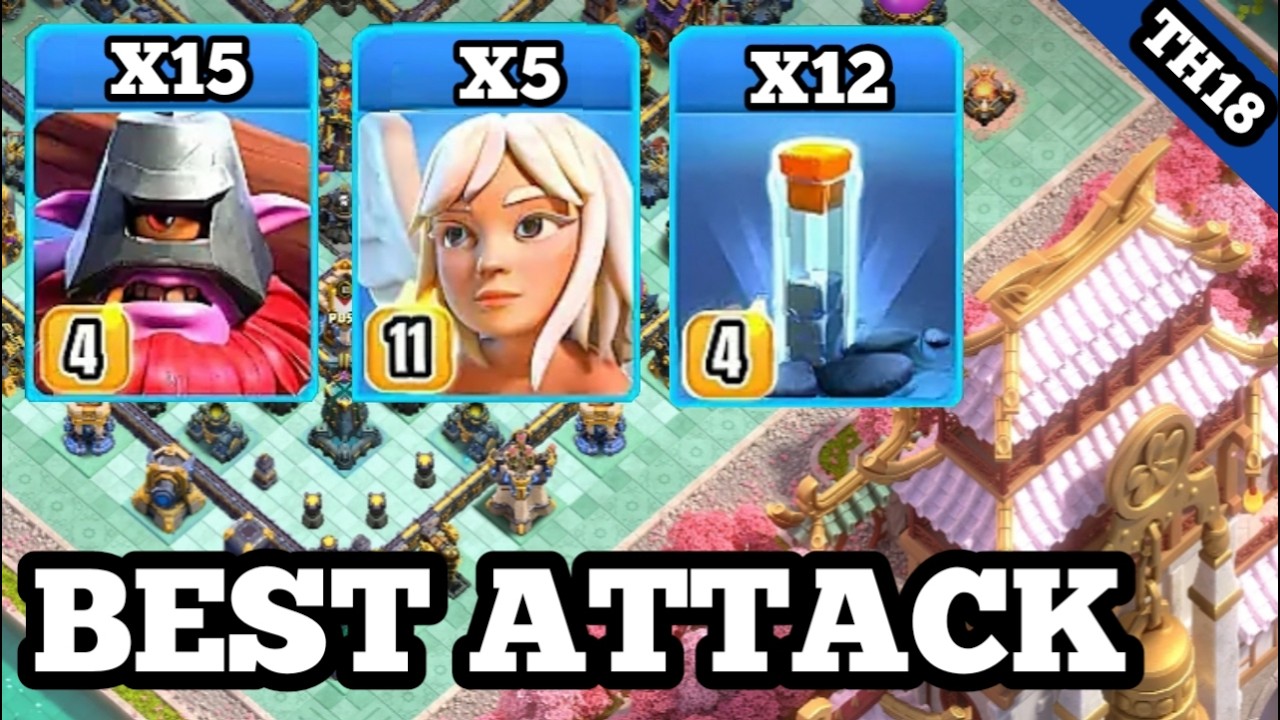 Thrower + healer with totem spell attack I best th18 attack strategy coc