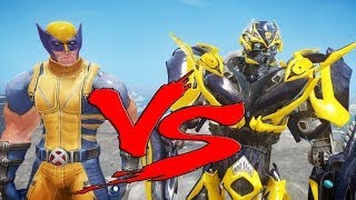 Wolverine ( X Men Suit ) Vs Bumblebee Transformers EPIC BATTLE