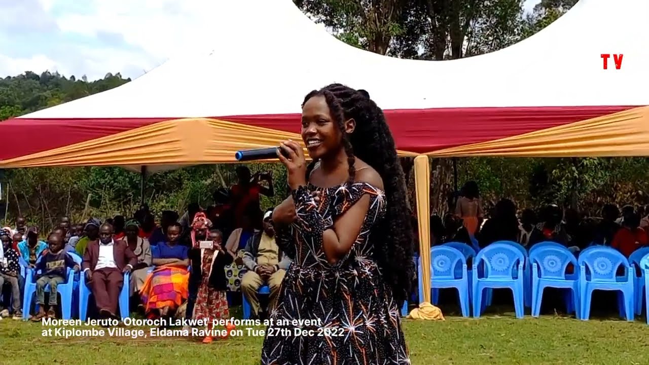 MOREEN JERUTO 'OTOROCH LAKWET' performs at an event in Kiplombe Village, Eldama Ravine