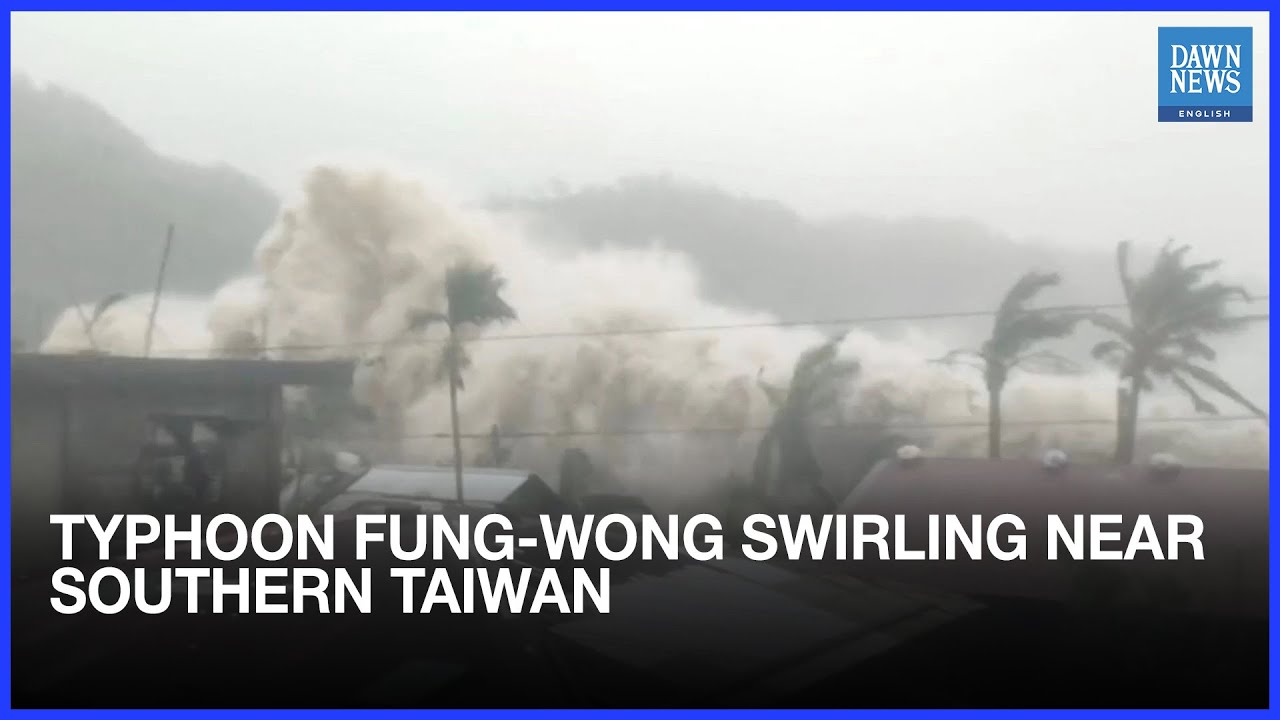 Weather Graphic Shows Typhoon Fung-Wong Swirling Near Southern Taiwan | Dawn News English