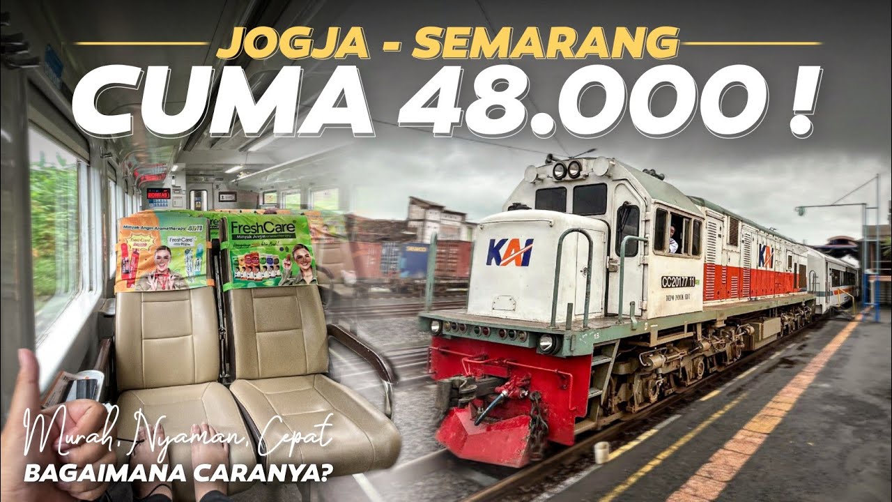 COBAIN CARA HEMAT NAIK KERETA JOGJA KE SEMARANG‼️Ngeteng Naik KRL Lanjut KA Banyubiru Cuma Rp 48.000