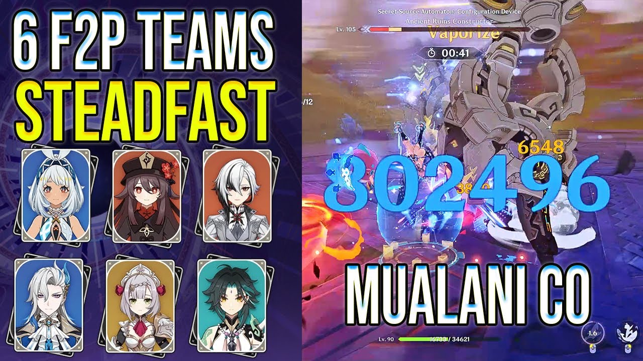6 F2P Teams Vs Configuration Device | Steadfast Day 4 Feast of Pursuit  Genshin impact