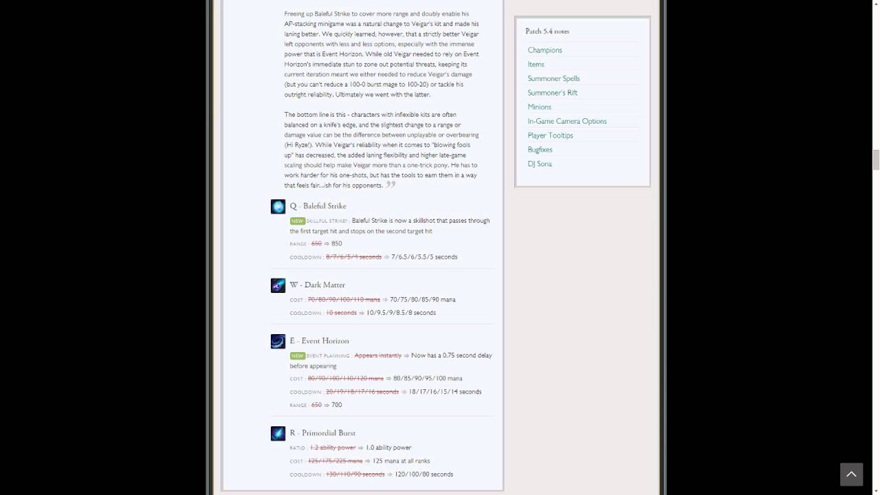 Patch 5.4 Overview