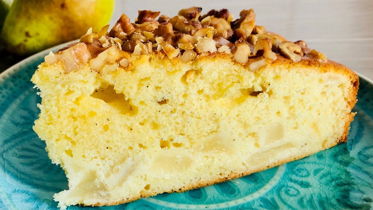 Birnenkuchen mit Walnüssen 