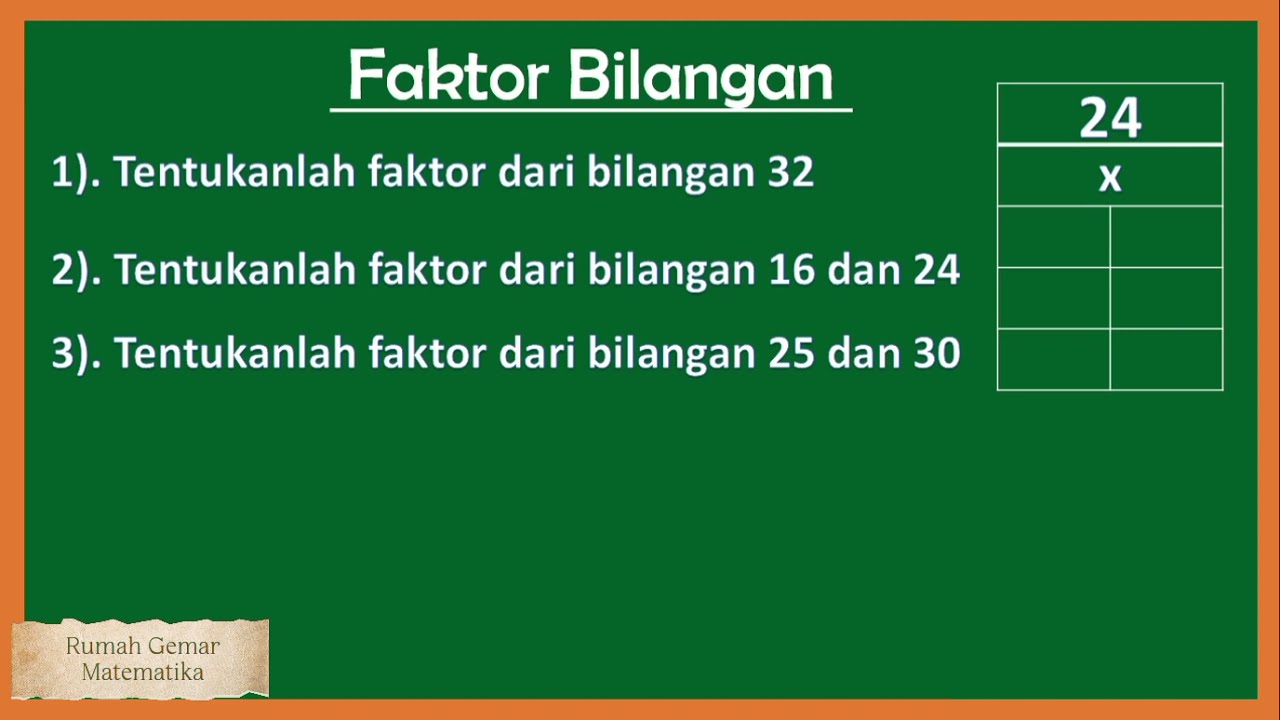CARA MENENTUKAN FAKTOR BILANGAN #faktor_bilangan #faktor_prima