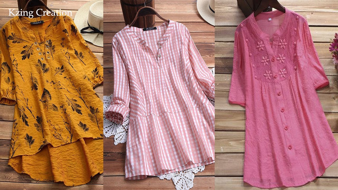 Vintage Floral Print Folded Blouse //  Casual V neck Womens color Blouse