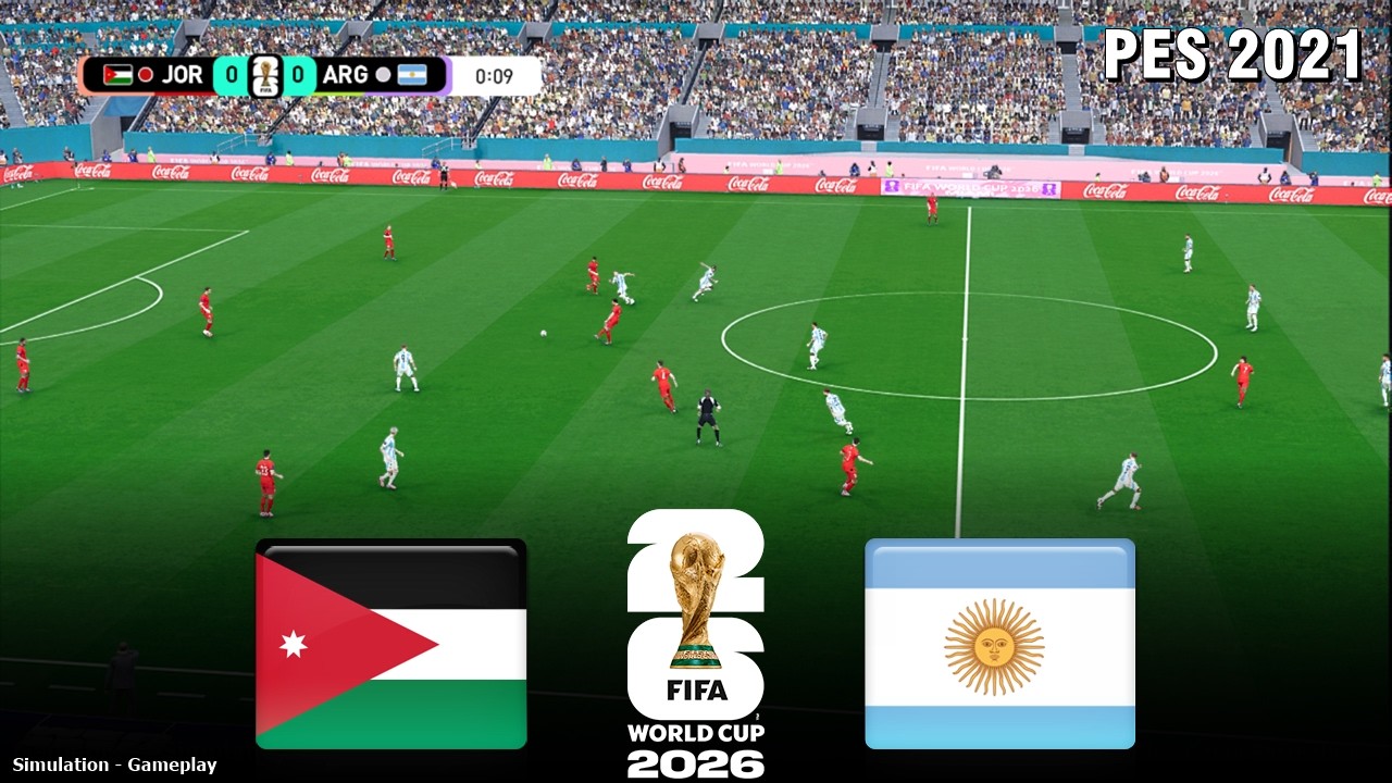 JORDAN vs ARGENTINA | FIFA World Cup 2026 | 27 June 2026 | Live SIMULATION PES 2021 Gameplay