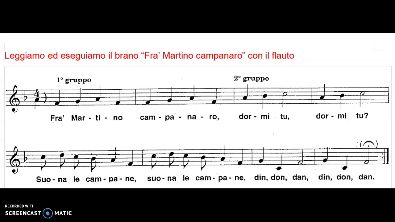 Fra' Martino campanaro - Esecuzione