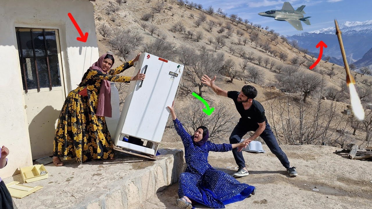The anger of the first wife jealous of Ali's love and his second wife while washing the refrigerator