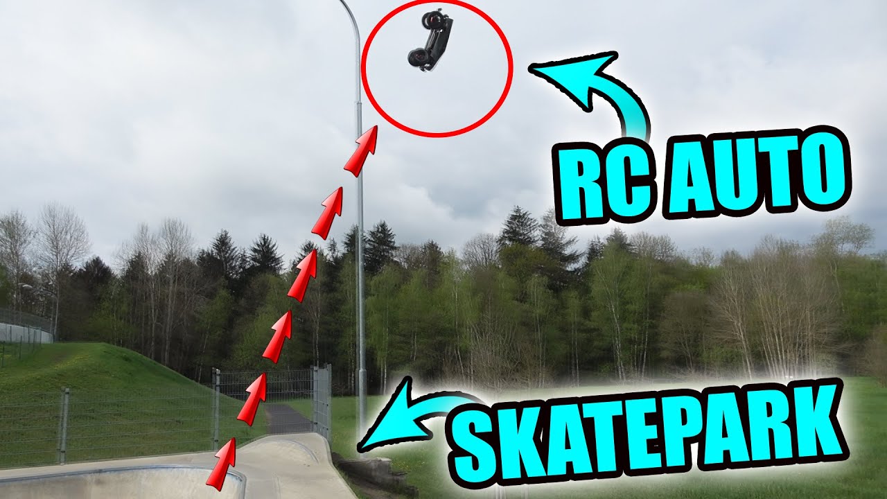 RC Tesla Cybertruck fliegt im SKATEPARK EXTREM HOCH!